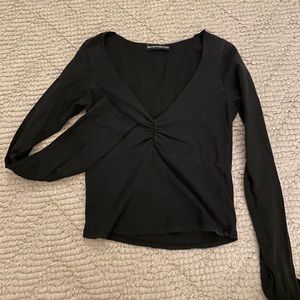 Brandy Melville black long sleeve v neck